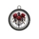 Pendentif Cabochon Argent - rose