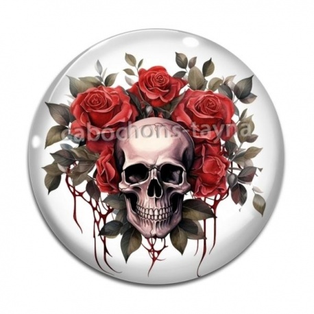 Cabochon Verre - crane