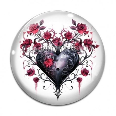 Cabochon Verre - coeur