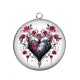 Pendentif Cabochon Argent - coeur
