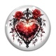 Cabochon Verre - coeur