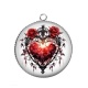 Pendentif Cabochon Argent - coeur