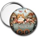 Miroir de poche - chat coeur