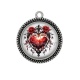 Pendentif Cabochon Argent - coeur