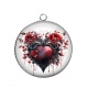 Pendentif Cabochon Argent - coeur