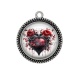 Pendentif Cabochon Argent - coeur