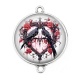 Connecteur Cabochon Argent - oiseaux