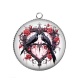 Pendentif Cabochon Argent - oiseaux