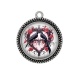 Pendentif Cabochon Argent - oiseaux