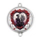 Connecteur Cabochon Argent - couple squelette