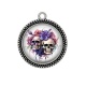 Pendentif Cabochon Argent - crane