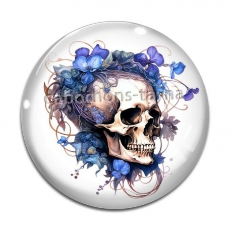 Cabochon Verre - crane