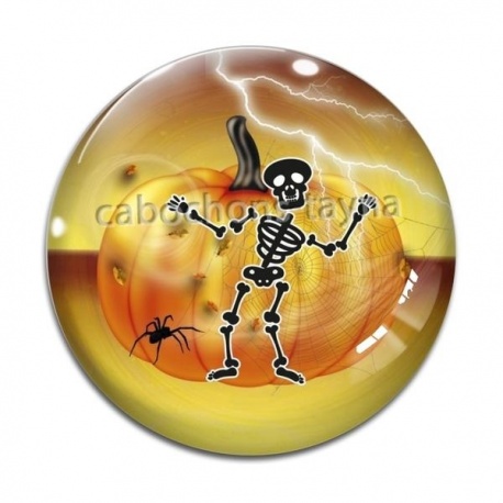 Cabochon Verre - squelette halloween 