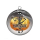 Pendentif Cabochon Argent - halloween 