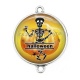 Connecteur Cabochon Argent - halloween 