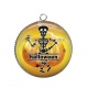 Pendentif Cabochon Argent - halloween 