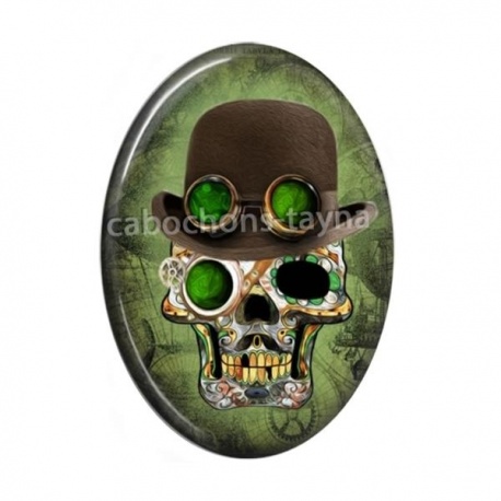 Cabochon Résine Ovale - crane