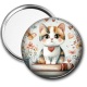 Miroir de poche - chaton livre