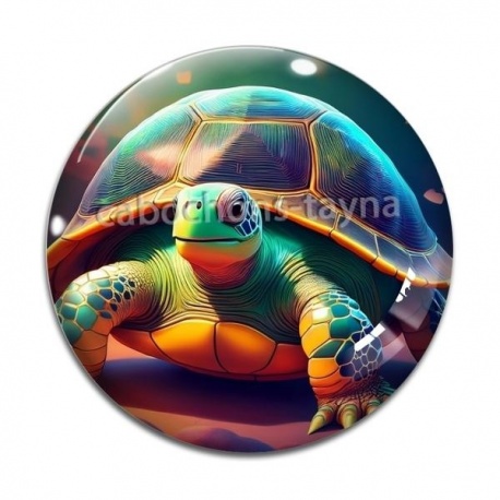 Cabochon Verre - tortue