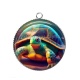 Pendentif Cabochon Argent - tortue