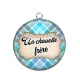 Pendentif Cabochon Argent - un chouette frère