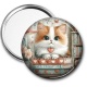 Miroir de poche - chaton livre