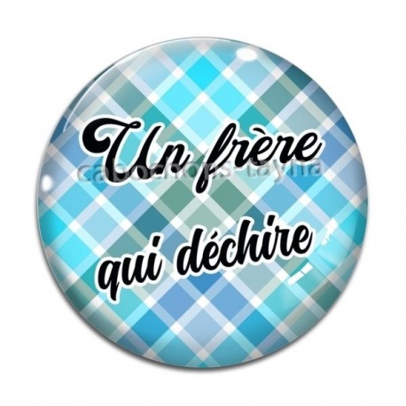 Cabochon Verre - un frère qui déchire