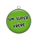 Pendentif Cabochon Argent - un super frère