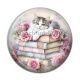 Cabochon Résine - chat livre