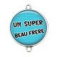 Connecteur Cabochon Argent - un super beau frère