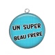 Pendentif Cabochon Argent - un super beau frère