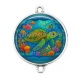 Connecteur Cabochon Argent - tortue