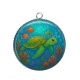 Pendentif Cabochon Argent - tortue