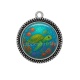 Pendentif Cabochon Argent - tortue