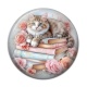 Cabochon Résine - chat livre