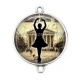 Connecteur Cabochon Argent - danseuse