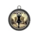 Pendentif Cabochon Argent - danseuse