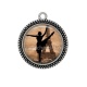 Pendentif Cabochon Argent - danseuse