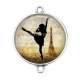 Connecteur Cabochon Argent - danseuse