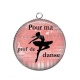 Pendentif Cabochon Argent - pour ma prof de danse