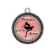 Pendentif Cabochon Argent - pour ma prof de danse
