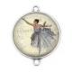 Connecteur Cabochon Argent - Danseuse