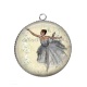 Pendentif Cabochon Argent - Danseuse
