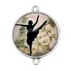 Connecteur Cabochon Argent - danseuse