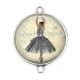 Connecteur Cabochon Argent - danseuse