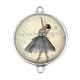 Connecteur Cabochon Argent - danseuse