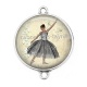Connecteur Cabochon Argent - danseuse