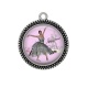 Pendentif Cabochon Argent - danseuse