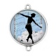Connecteur Cabochon Argent - danseuse