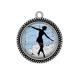 Pendentif Cabochon Argent - danseuse